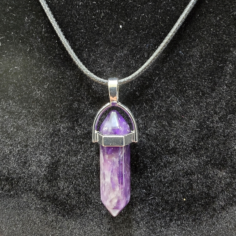 Amethyst Crystal Pendant Necklace